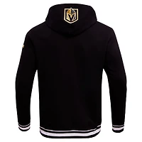 Men's Pro Standard Black Vegas Golden Knights Retro Classic Fleece Pullover Hoodie