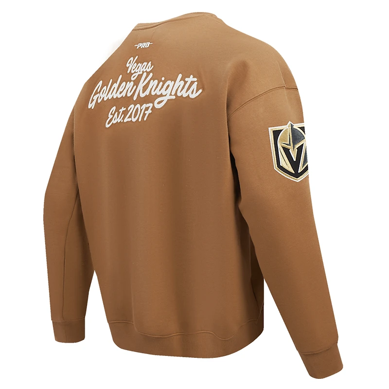 Men's Pro Standard  Brown Vegas Golden Knights Paint the City Pullover Sweatshirt