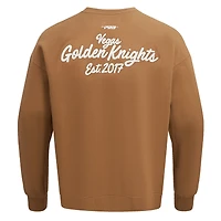 Men's Pro Standard  Brown Vegas Golden Knights Paint the City Pullover Sweatshirt