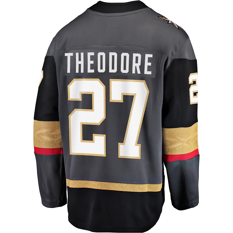 Shea Theodore Grey Vegas Golden Knights Maillot de joueur alternatif pour homme
