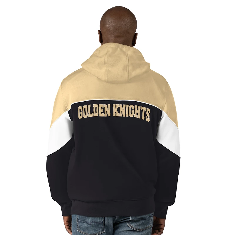 Sweat à capuche entièrement zippé Starter Black/Gold Vegas Golden Knights Power Forward pour hommes