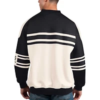 Men's Starter White Vegas Golden Knights Defense Fleece Crewneck Pullover Sweatshirt