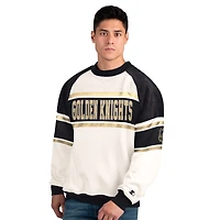 Men's Starter  White Vegas Golden Knights Defense Fleece Crewneck Sweatshirt