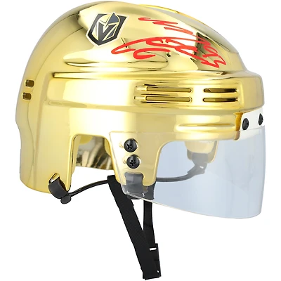 Mini-casque doré autographié de Mitch Marner, Golden Knights de Vegas