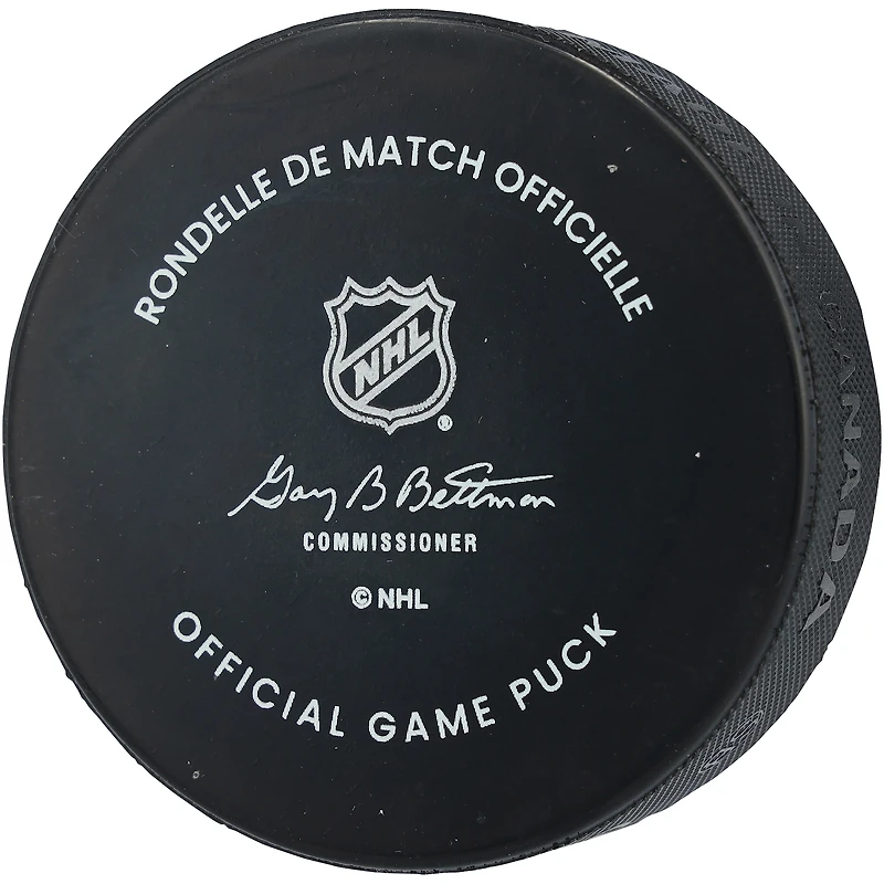 Mitch Marner Vegas Golden Knights Autographed Official Game Puck with "Go Knights Go" Inscription