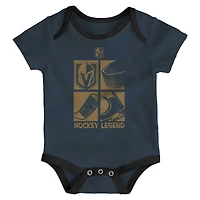 Newborn & Infant Vegas Golden Knights Legend Three-Piece Bodysuit Set