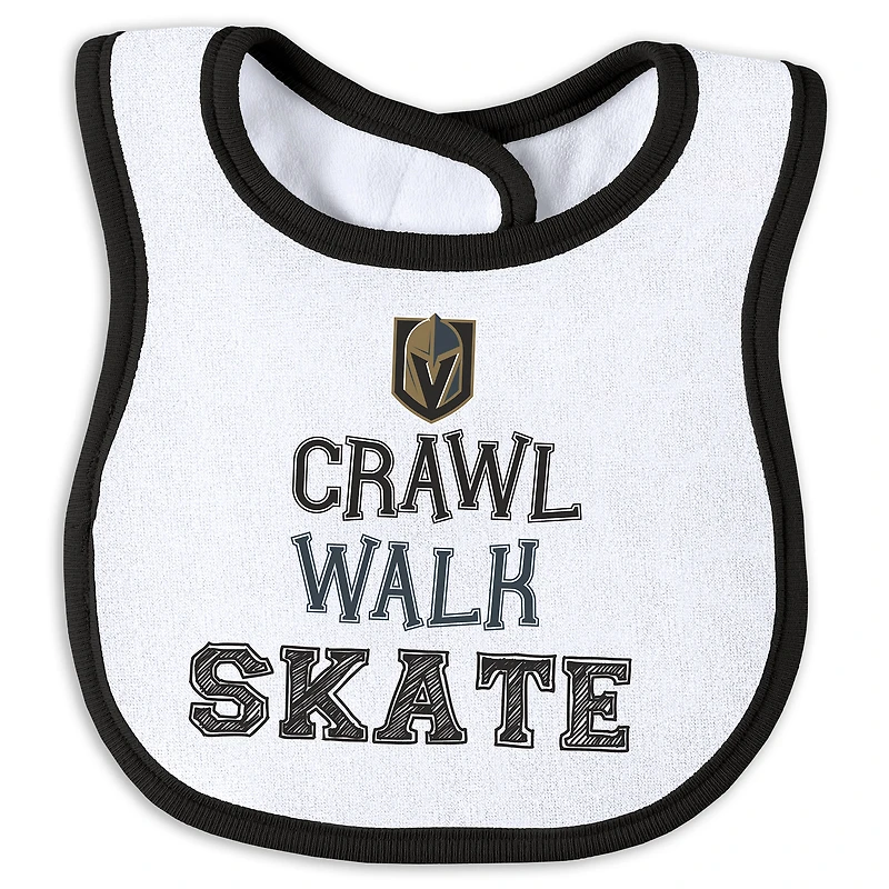 Newborn & Infant WEAR by Erin Andrews Vegas Golden Knights Sleep and Play Sleeper Set with Bib