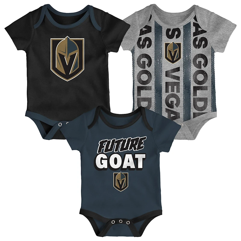 Ensemble de trois bodies pour nouveau-né Vegas Golden Knights Loyal Buddies
