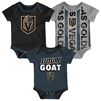 Ensemble de trois bodies pour nouveau-né Vegas Golden Knights Loyal Buddies