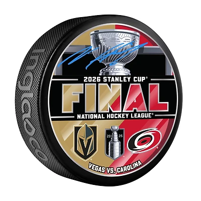 Noah Hanifin Vegas Golden Knights Autographed 2026 Stanley Cup Final Dueling Matchup Hockey Puck