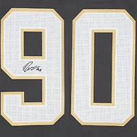 Maillot authentique Adidas noir autographié par Robin Lehner Vegas Golden Knights