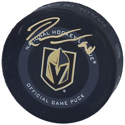 Rondelle de match officielle autographiée par Robin Lehner Vegas Golden Knights