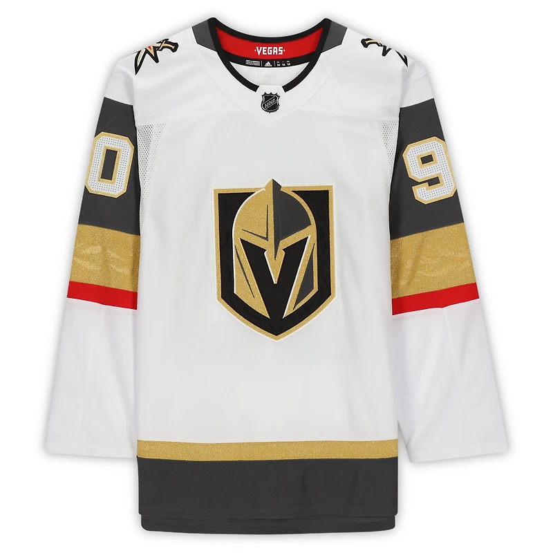 Maillot authentique Adidas blanc autographié par Robin Lehner Vegas Golden Knights