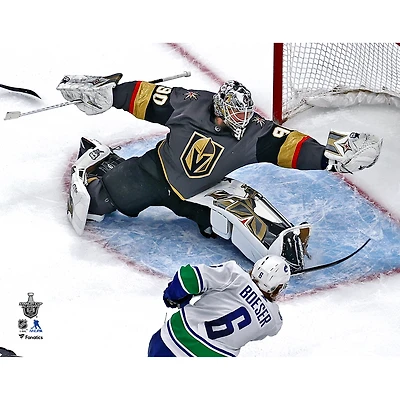 Robin Lehner Vegas Golden Knights Unsigned 2020 Stanley Cup Playoffs Game 7 vs. Vancouver Canucks Diving Save Photograph