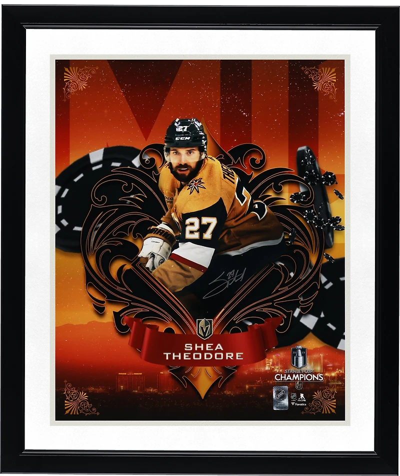 Shea Theodore Vegas Golden Knights 2023 Stanley Cup Champions Autographed 16" x 20" Misfits Panel Photograph