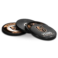 The Sports Vault Vegas Golden Knights Ensemble de dessous de verre 4 pièces avec rondelle
