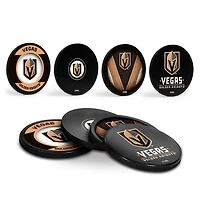 The Sports Vault Vegas Golden Knights Ensemble de dessous de verre 4 pièces avec rondelle