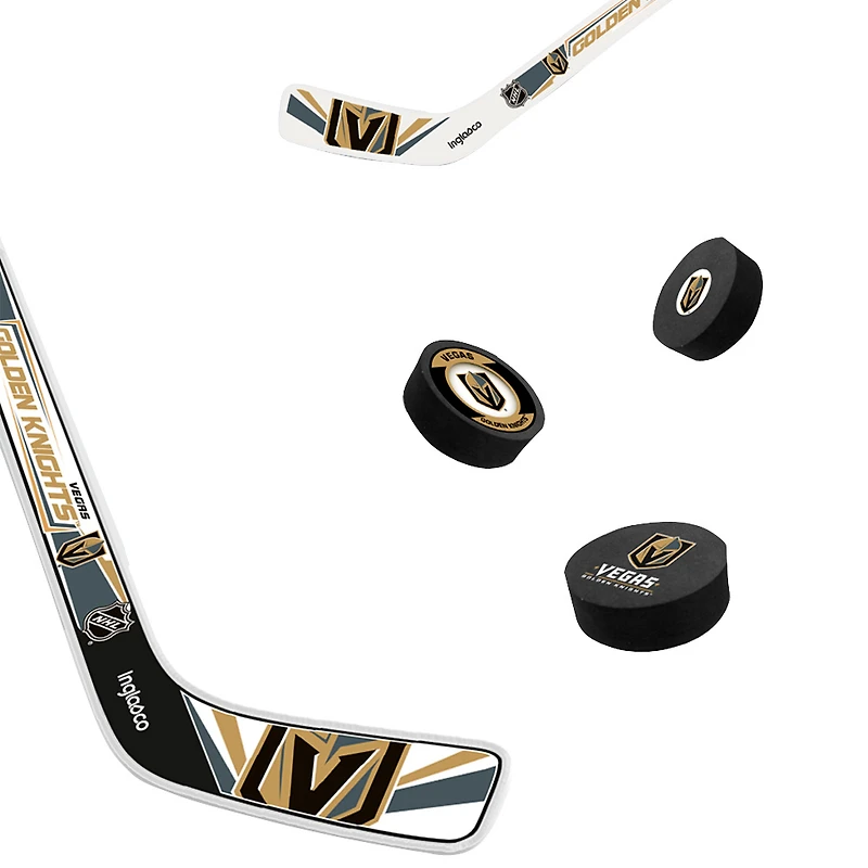 Ensemble de huit mini bâtons de hockey et rondelle en mousse The Sports Vault Vegas Golden Knights