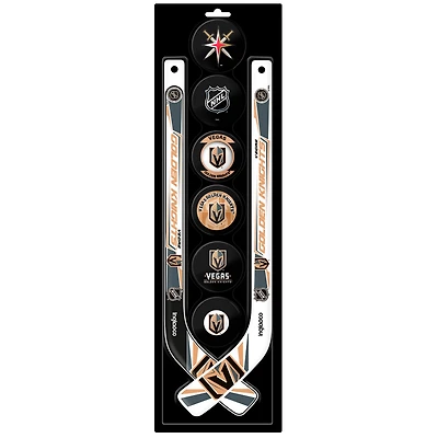 Ensemble de huit mini bâtons de hockey et rondelle en mousse The Sports Vault Vegas Golden Knights