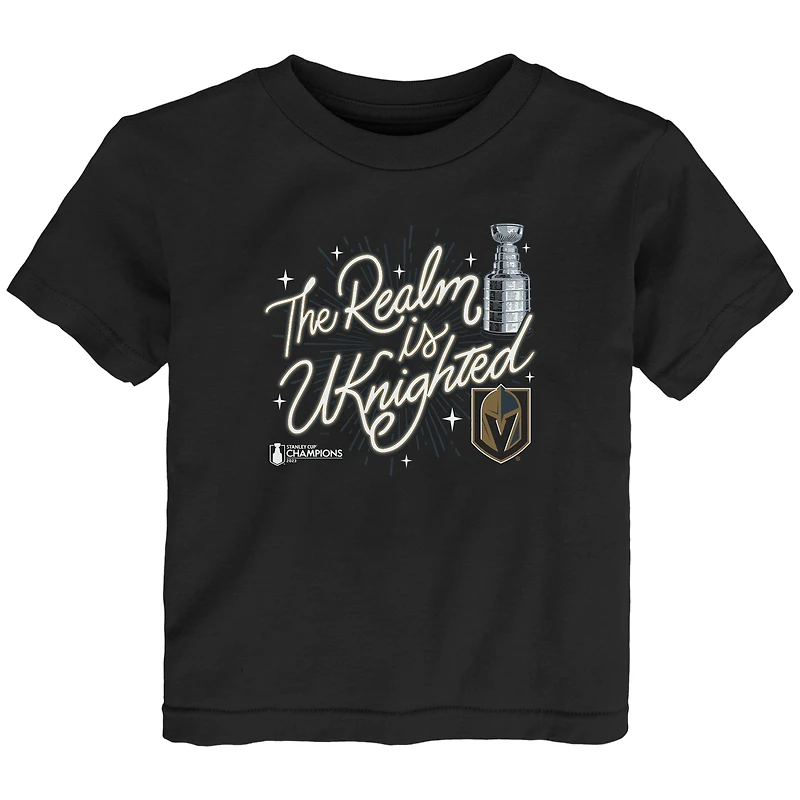 T-shirt noir Vegas Golden Knights 2023 Célébration des champions de la Coupe Stanley pour tout-petit