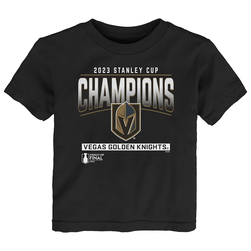 Toddler  Black Vegas Golden Knights 2023 Stanley Cup Champions Signature Roster T-Shirt