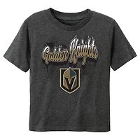 T-shirt pour tout-petits, couleur charbon chiné, motif pétillant des Golden Knights de Vegas