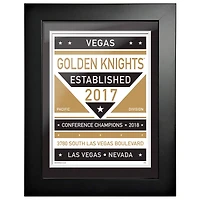 Vegas Golden Knights - 12'' x 16'' Dual Tone Framed Artwork