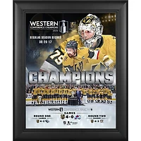 Collage encadré 13" x 16" des Golden Knights de Vegas, champions de la Conférence Ouest de la LNH 2026