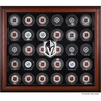 Vitrine de 30 rondelles en acajou des Golden Knights de Vegas