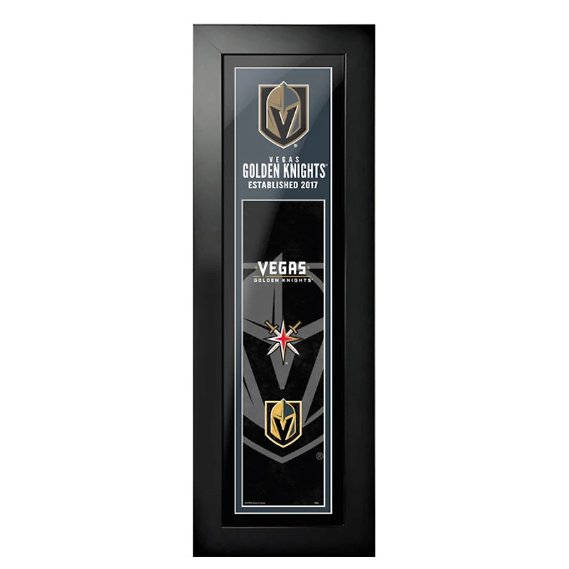 Vegas Golden Knights - 6'' x 22'' Logos to History Cadre encadré