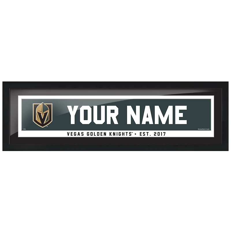 Vegas Golden Knights - Cadre photo de personnalisation d'équipe de 6'' x 22''