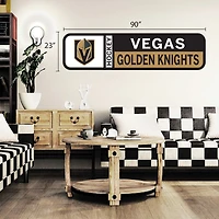 Vegas Golden Knights - 90'' x 23'' Sticker mural repositionnable avec logo d'équipe