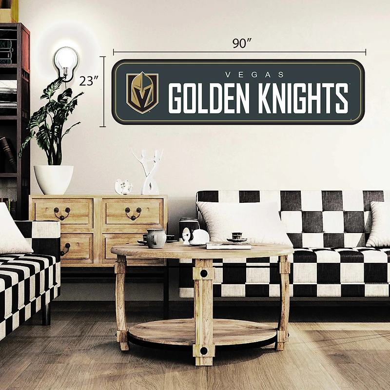 Vegas Golden Knights - 90'' x 23'' Team Repositional Long Design Wall Decal