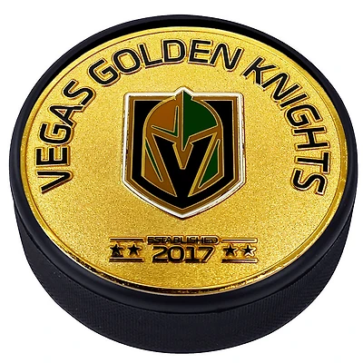 Vegas Golden Knights - Rondelle de hockey Medallion établie
