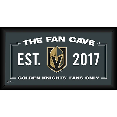 Collage de grottes de fans encadré 10" x 20" des Golden Knights de Vegas