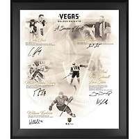Vegas Golden Knights Photographie encadrée et dédicacée de la saison des premières 50,8 x 61 cm avec six signatures – Édition limitée à 109 exemplaires