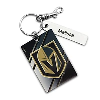 Vegas Golden Knights - Coffret cadeau trois pièces en cuir avec étiquette personnalisée
