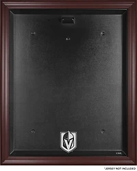 Vitrine en jersey avec logo encadré en acajou des Golden Knights de Vegas
