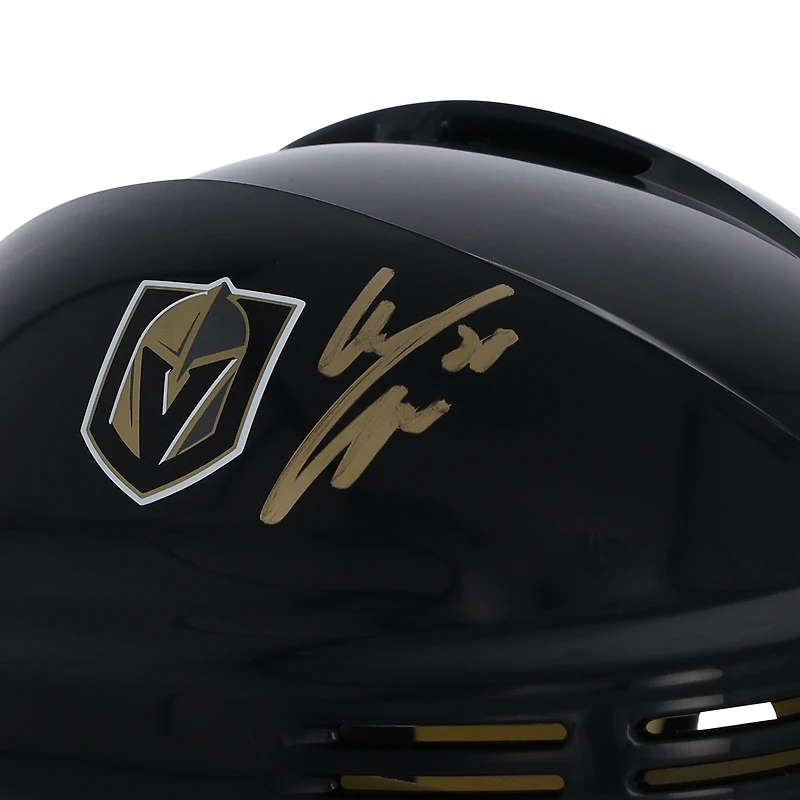 Casque mini noir autographié par William Carrier Vegas Golden Knights