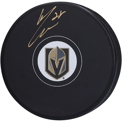 Rondelle de hockey autographiée par William Carrier des Golden Knights de Vegas