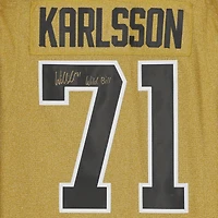 Maillot authentique adidas dédicacé par William Karlsson Gold Vegas Golden Knights avec inscription « Wild Bill »