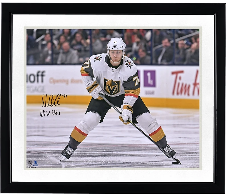 William Karlsson Vegas Golden Knights Autographed 16" x 20" White Jersey Skating Photograph with "Wild Bill" Inscription