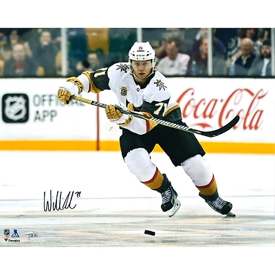 William Karlsson Vegas Golden Knights Autographed 16" x 20" White Jersey Skating Photograph