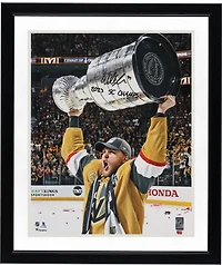 William Karlsson Vegas Golden Knights Autographed 2023 Stanley Cup Champions 16" x 20" Raising Cup Photograph with "2023 SC Champs" Inscription