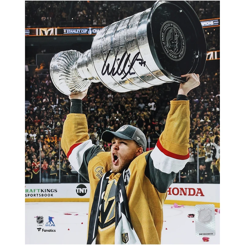 William Karlsson Vegas Golden Knights Autographed 2023 Stanley Cup Champions 8" x 10" Raising Cup Photograph