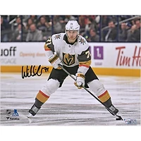 William Karlsson Vegas Golden Knights Photographie autographiée de patinage en jersey blanc 8" x 10"