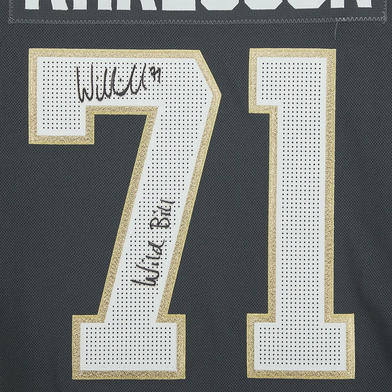 Maillot authentique Adidas noir autographié par William Karlsson Vegas Golden Knights avec inscription "Wild Bill"