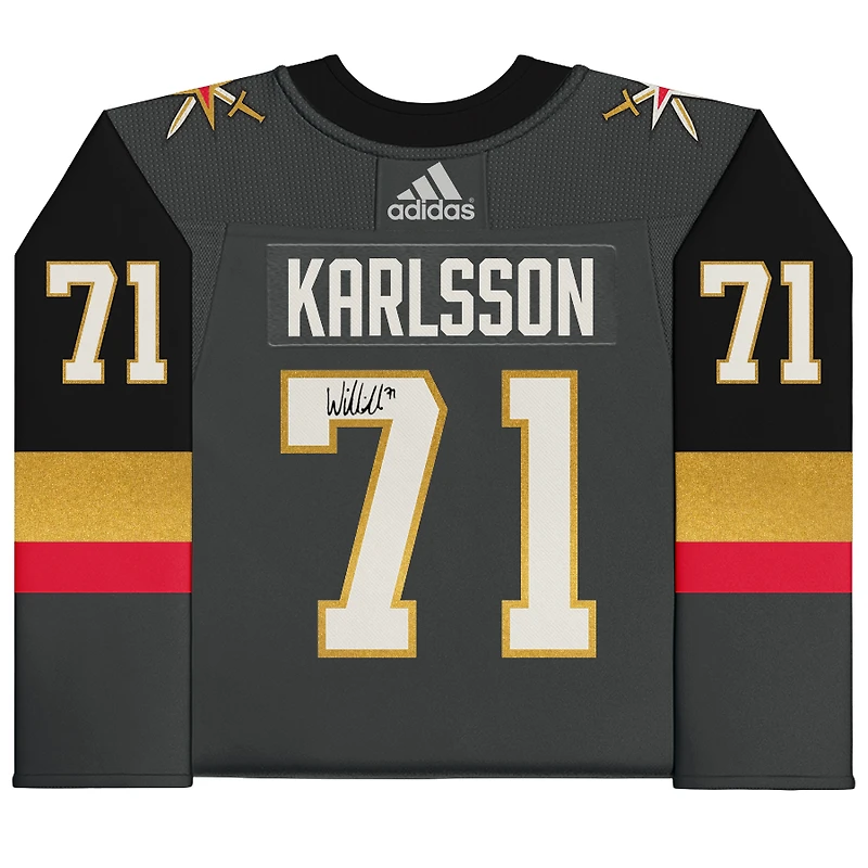 William Karlsson Vegas Golden Knights Maillot Authentique Adidas Noir Autographié