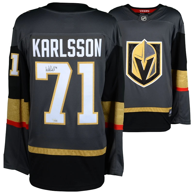 Maillot noir autographié de William Karlsson, Golden Knights de Vegas, Fanatics Breakaway