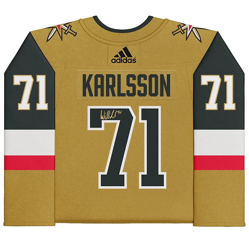 William Karlsson Vegas Golden Knights Autographed Gold Adidas Authentic Jersey with 2023 Stanley Cup Final Patch